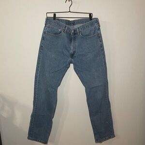 Levi's 505 Straight Leg Jeans Men's Size 34x32 Light Blue Denim Western